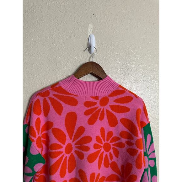 Gorman Rambling Jumper Floral Intarsia Sweater Merino Wool Womans US6 - Picture 5 of 13